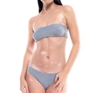 ELEMENT Euphoria - Silver Deluxe Lurex Bikini Set in Diamond Ash